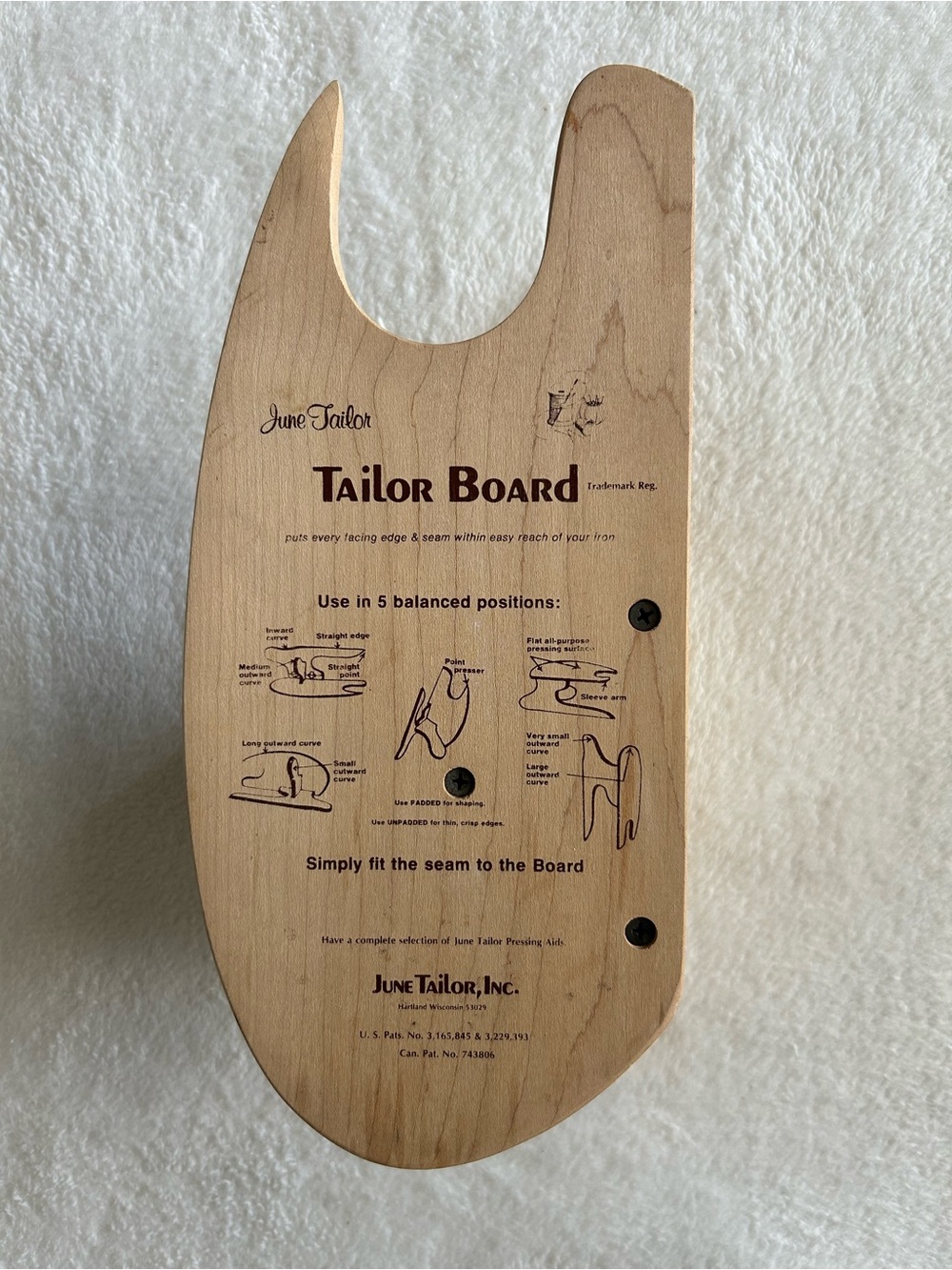 Vintage June Tailor Inc Tailor Board Seamstress Pressing Board Sewing Ironing